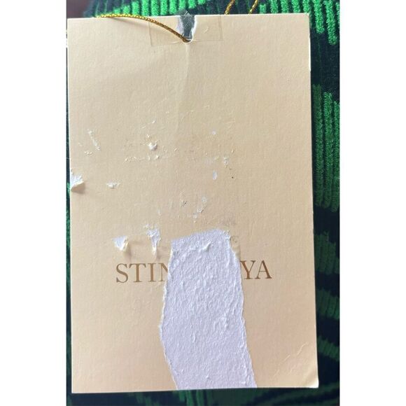 STINE GOYA Sylvie ribbed jacquard-knit turtleneck sweater in green NWT Size Medi - Picture 8 of 9